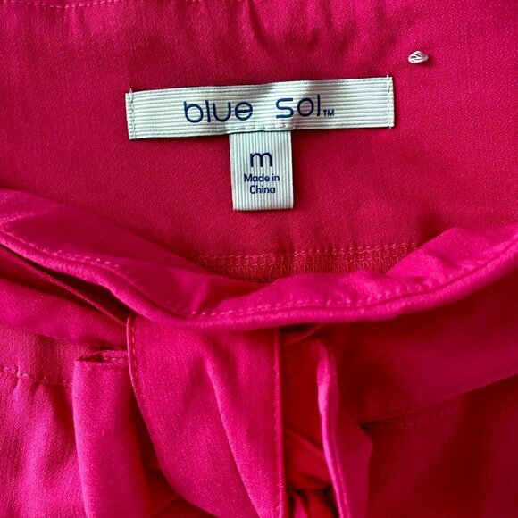 Blue Sol Bright Pink Pull On Pants Pockets Women's Medium NEW - Picture 6 of 8